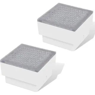 vidaXL 2 x LED Boden-Einbauleuchte 100 x 100 x 68 mm