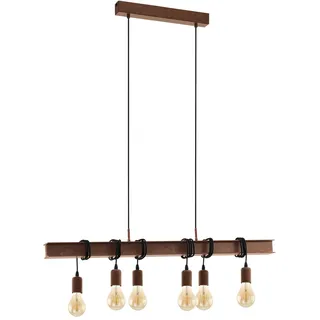 EGLO Townshend 6-flg. 100 cm Stahl rostoptik