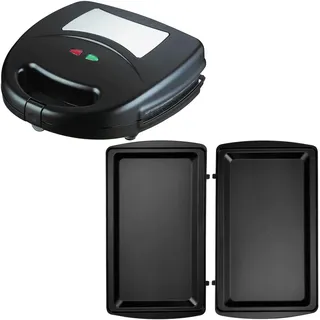 Syntrox Germany Teppanyaki Plancha Grill 1300W mit Wechselplatten schwarz - Schwarz