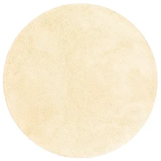 Snapstyle Hochflor Shaggy Teppich Palace Rund , Naturfarben , Textil , Rund , 133x133 cm , Teppiche und Böden, Teppiche, Hochflorteppiche & Shaggys