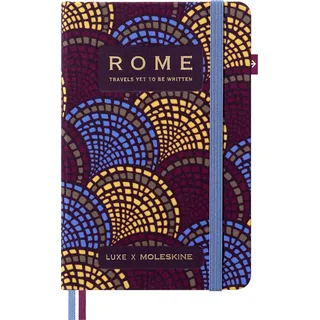 Moleskine LUXE Notizbuch Rome City mit ReiseInhalten, Fester Leinwandeinband und Elastische Schließung, Taschen Format 9 x 14 cm