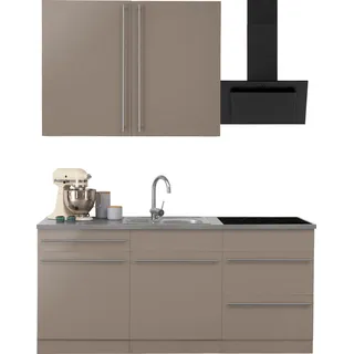 WIHO KÜCHEN Küchenzeile Chicago 180 cm braun