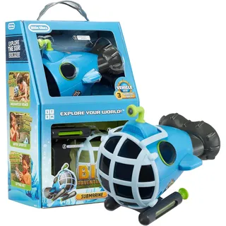 LITTLE TIKES Big Adventures U-Boot-STEM-Spielzeug - Inklusive Wasserfahrzeug mit Unterwasser-Sichtgerät, Wassersprüher und Siebnetz - ideal für Kinder im Alter ab 3 Jahren
