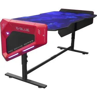 E-blue EGT003, Gerade, Rechteckige Form, Gaming, Schwarz, Schwarz, Blau, Rot, 700 - 892 mm - Schwarz, Blau, Rot