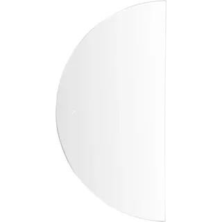 Beliani Badspiegel mit LED-Beleuchtung halbrund 60 x 120 cm Modernes Design Wandspiegel für Badezimmer, - Silber