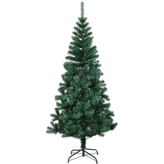 The Living Store Künstlicher Weihnachtsbaum Schillernde Spitzen Grün 150 cm PVC - Grün