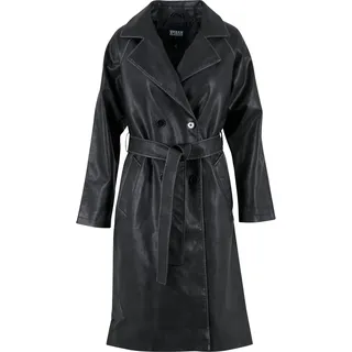 URBAN CLASSICS Vintage Leather Trenchcoat, - Black - 2XL
