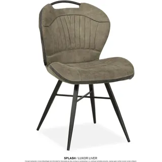 omg design Esszimmerstuhl Splash Polyester schwarz 2er Set