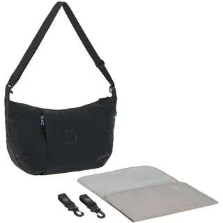 Lässig Wickeltasche zum Umhängen mit Wickelunterlage, Kinderwagenbefestigung, wasserabweisend/GRE Lunua Bum Bag, black