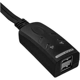 InLine USB KM-Umschalter, 2 PCs, für Tastatur, Maus, und Maus-Transfer