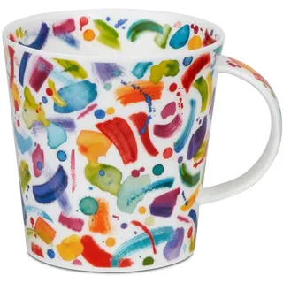 Dunoon Becher Cairngorm Mish Mash 0,48 l Fine Bone China Porzellan 480 ml Tasse Moderne Kaffeetasse mit farbenfrohem Design | Großes Fassungsvermögen | Hochwertige Qualität Spülmaschinenfest