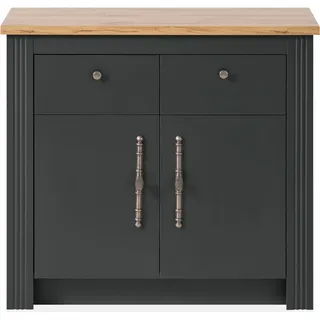 KOCHSTATION Unterschrank »KS-Westminster« im romantischen Landhausstil, Breite 100 cm, exclusiv by Otto, grau
