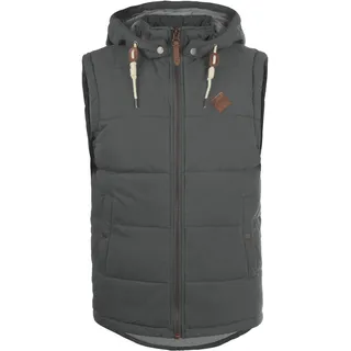 Steppweste SOLID "Steppweste SDDry", Herren, Gr. L, grau (dunkelgrau), Obermaterial: 70% Baumwolle CO. 30% Nylon NY., Westen Steppweste