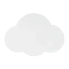 Wandlampe Cloud, weiß, Stahl, indirektes Licht, 38 x 27 cm