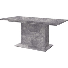Bild von Dining Tables Esstisch ausziehbar, Holzwerkstoff, Betonoptik Lichtgrau, 90 x 160 x 76,6 cm