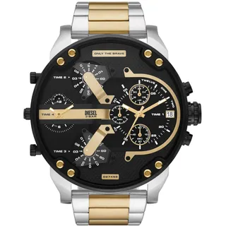 Diesel Mr. Daddy 2.0 Herrenuhr mit übergroßem Chronographen-Zifferblatt und Edelstahl-, Silikon- oder Lederband