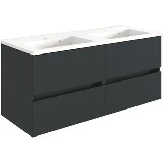 Held Waschtischkombi , Grau , Stein , 4 Schublade(n) Schubladen , 120 cm , Made in Germany , Zusatzausstattung erhältlich, hängend, Typenauswahl , Badezimmer, Waschbecken & Armaturen, Waschtische