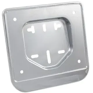 cyclingcolors Motorrad-Kennzeichenhalter Moped Roller License Plate Bracket Steuerplakettenhalterungen, 155x150mm verchromter Kunststoff