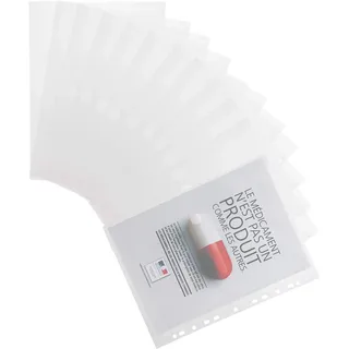djois Tarifold 510230 Dokumententasche | Klettverschlusstaschen mit Abheftrand | Color Collection | Querformat | Klar | DIN A4 | Packung 12 Stück