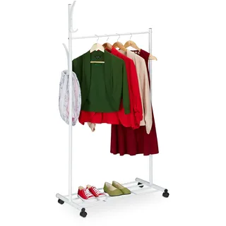 Relaxdays Garderobe 80x165x44 cm schwarz