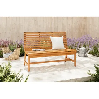 Ambia Garden Gartenbank , Teakfarben , Holz , Akazie , Hartholz , 125x87x66 cm , Holzmöbel, Sitzgelegenheiten Holz, Holzbänke, Gartenbänke Holz