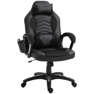 Homcom Bürostuhl Massagesessel Kunstleder Schwarz