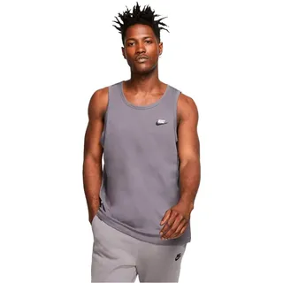 Nike Herren Sportswear Club Tanktop, Dark Grey/White/Black, S