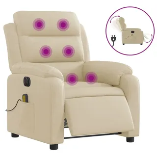 vidaXL Massagesessel Elektrisch Creme Stoff Modell 8