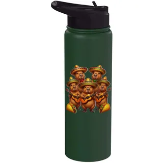 Wasserschwein Cinco de Mayo Kostüm Capybara Stainless Steel Insulated Water Bottle