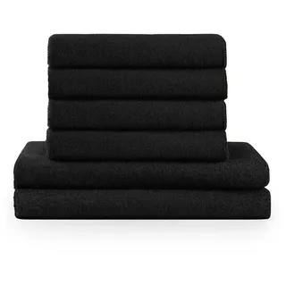 Blumtal Badetuch 70 x 140 cm schwarz 6 St.
