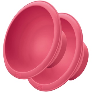 Lurch 583004 FlexiForm Halbkugel 2er Set / 2 Kuchenbackformen (Ø 18 cm x 9 cm) aus 100% BPA-freiem Platin Silikon, cotton candy