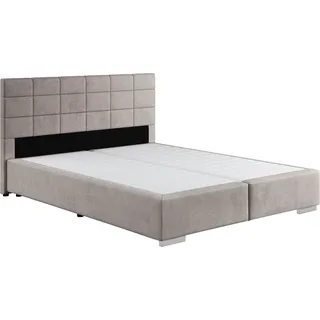 Cotta Boxspringbett COTTA "Simba", grau (elephant), L:209cm, Komplettbetten, Boxspringbett, Topseller wahlweise mit oder ohne Matratze und Topper bestellbar, Topseller