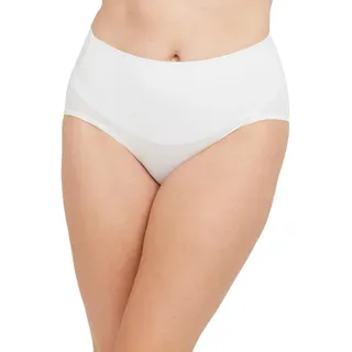 SPANX Cotton Comfort Brief, Damen Unterhosen Baumwolle Unterwäsche, Weiß, M