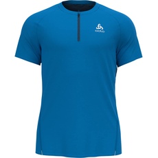 Bild Axalp Trail T-Shirt Crew Neck S/S 1/2 Zip Kurzarm Oberteil Herren blau S