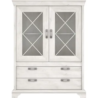 Forte Vitrine Kashmir 48,2 x 123 x 210,3 cm Weiß