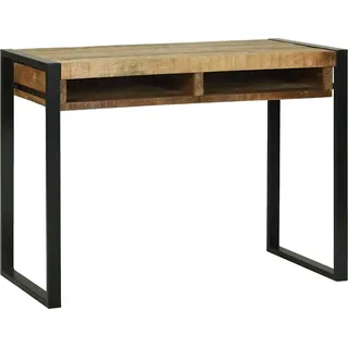 vidaXL Schminktisch mit Regal Braun 100 x 50 x 75 cm Massivholz Mango - Braun