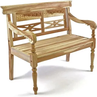 VCM Gartenbank 80 x 40 x 34 cm Braun