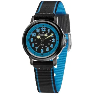 Jacques Farel Hayfield KSB 0453 0 mm Stoffgehäuse Schwarz/Blau Textilarmband Schwarz