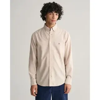 Gant für Herren. 3000200 Oxford-Hemd Regular Fit beige (XXL), Lässig, Baumwolle, Langarm