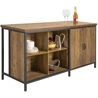 SoBuy Kücheninsel 170 x 89 x 60 cm Braun/Schwarz