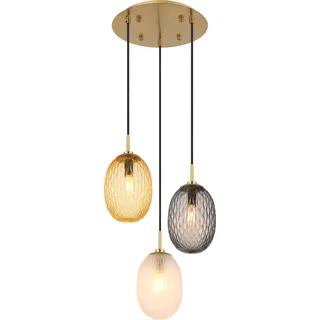 Globo Lighting|Hängeleuchte Metall goldfarben matt, 3x E14 - Gold