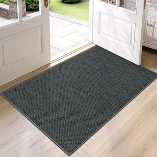 DEXI Schmutzfangmatte Innen 120 x 180 cm, rutschfeste Fußmatte, Dunkelgrau | Saugstark, Schmutzfang, Fussmatte, Türmatte Innenbereich, Niedriges Profil, Haustür, Eingangsbereich, Flur