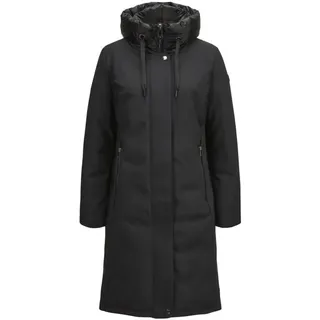 Milestone MSMartha Damen Wintermantel mit Kapuze & Sorona®-Füllung – Dunkelgrau/Schwarz, Gr. 38 - Schwarz