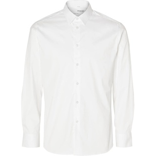 SELETED HOMME Herren SLHSLIMTRAVEL Shirt NOOS Hemd, Bright White, Medium