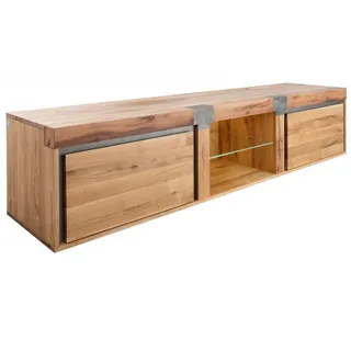 MASSIVMOEBEL24.DE TV-Board Wildeiche / Zerreiche 220x48x50 natur geölt NEW AMSTERDAM #03