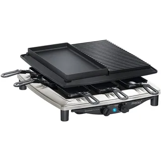 Steba RC 4 Plus Deluxe Raclette-Grill 1,5 kW Schwarz/Silber