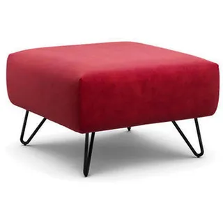 Sensoo Hocker , Rot , Textil , 70x70x46 cm , Stoffauswahl , Wohnzimmer, Sessel, Hocker & Hockerbänke, Sitzhocker