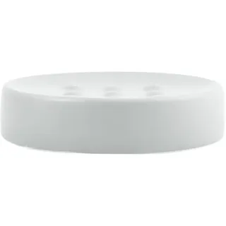 Spirella Seifenschale Steinoptik dekorative Badausstattung Seifenablage Tube Maße: 11 x 11 x 3 cm-weiß matt, White