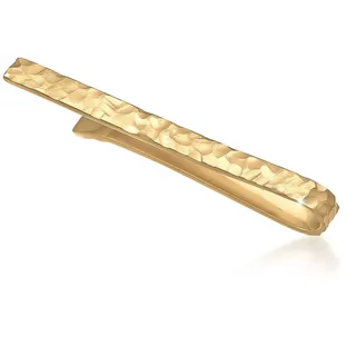 Krawattennadel KUZZOI "Krawattennadel Herren Gehämmert Modisch Business 925 Silber" Gr. 3, gold, Krawattennadeln, Herren, Blacklist, Silber 925 (Sterlingsilber), Krawattennadel