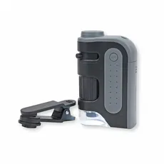 Carson MicroBrite Pro 60x-120x LED Taschenmikroskop mit asphärischem Linsensystem und Smartphone-Adapterclip (MM-350)